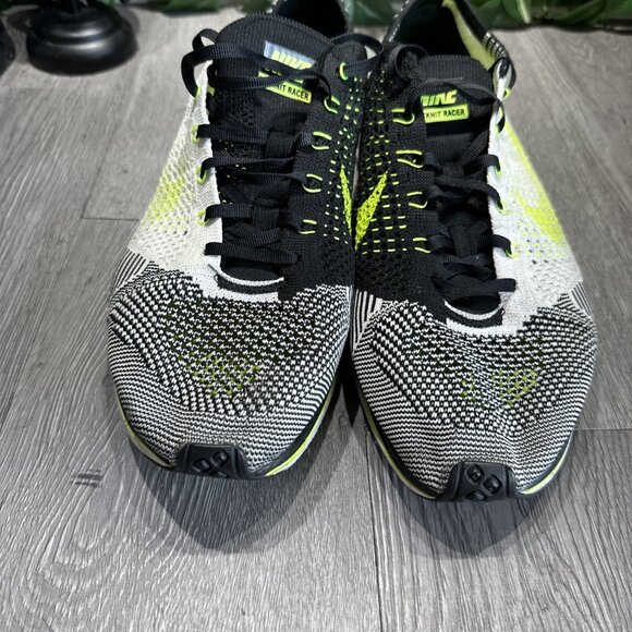 Nike Flyknit Racer Sail Volt 526628-170 Size 11 Men's Running Shoes - Picture 3 of 8